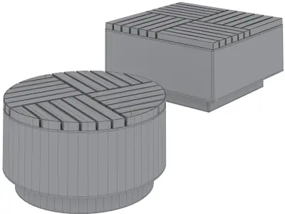 Park benches Hocker Aluminum by furns 3D model