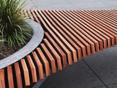 Modern Outdoor Bench 3D model