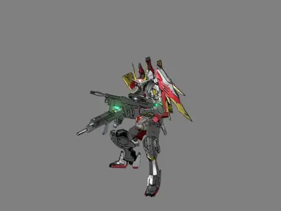 Attacker Gundam 16 A 3D model