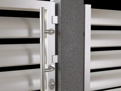 Modern fence 02 3D model