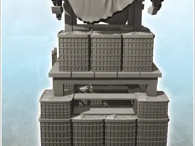 Modern fortified firing post with access ladder 2 3D print model