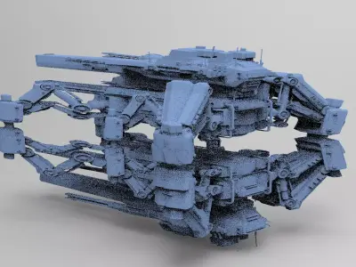 Advanced Ancient Civilization Ship architecture 3 3D model