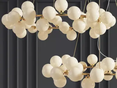 Chandelier Inflora 45 plafonds by Atelier Aret  3D model