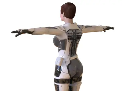 Sci Fi Girl 2 Low-poly 3D model