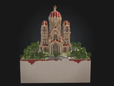 Gothic Blockmasterpiece Stone Majesty of a Dark Age 3D model