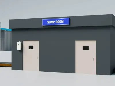 Factory Building Low-poly 3D model buy