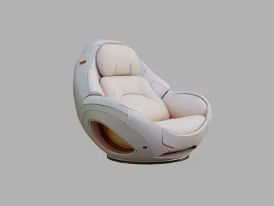 Sci Fi chair Low-poly 3D model buy