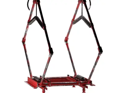  Train Pantograph Low-poly 3D model