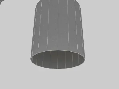 3D Black Floor Lamp Low-poly 3D model