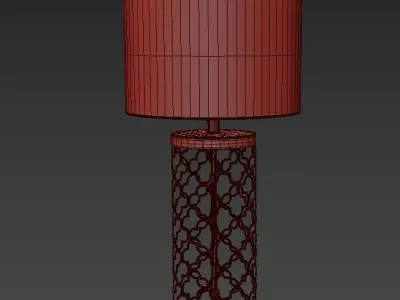 Elegant Gold Table Lamp 3D model