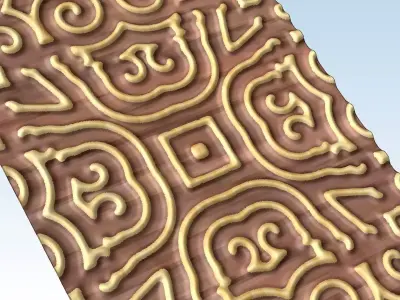 Relief pattern for door panel 3D model