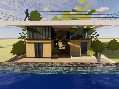 Public Restroom Building -B9 3D model