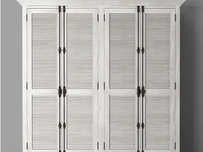 Shutter 4-door Cabinet 3D model