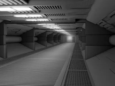 Sci Fi Corridor  3D model 3