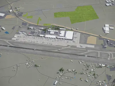 Alicante - Elche Airport - ALC Low-poly 3D model