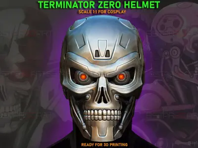 Ternimator Zero Skull Mask Cosplay - Anime Netflix Series 3D print model
