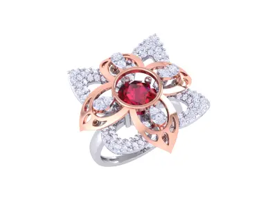  Women Ring MTL 3dm STL OBJ FBX Details 3D print model 3