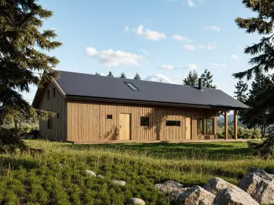  Cabin 3D Model Modern  House Design IFC SKP OBJ GLB FBX 3D model