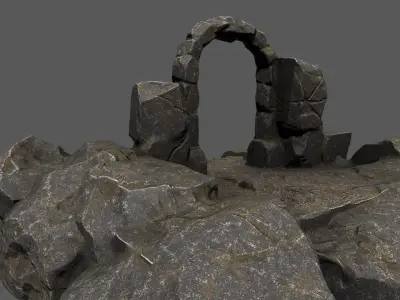 Gate rock 3D model purchase