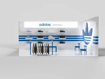 Adidas Store Design Model Low-poly 3D model