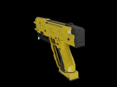 scifi handgun Low-poly 3D model