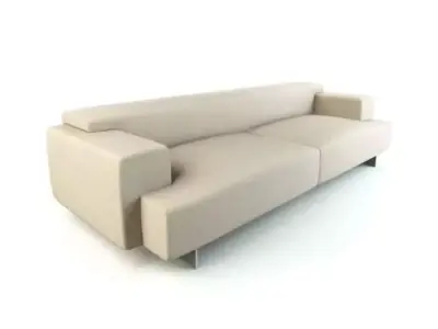 Light Fabric Sofa 3D model