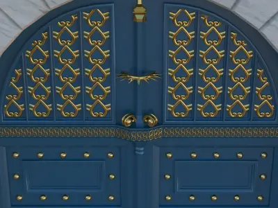 Ornate Door entrance 3D model