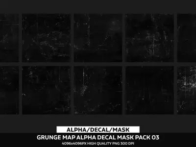 Grunge Alpha Decal Mask Pack 03 Texture