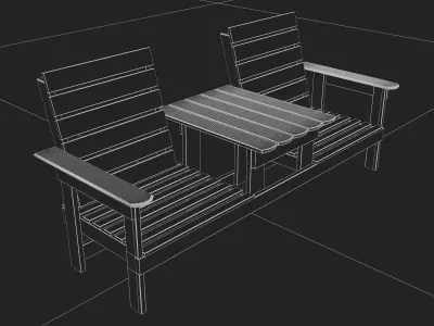 Bench Garden 3D model