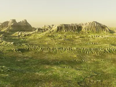 -Mountains Terrain V1- 3D model