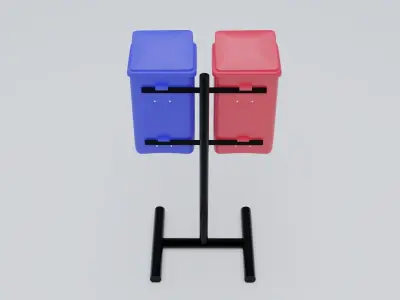 Trash Can on The Street 3D model