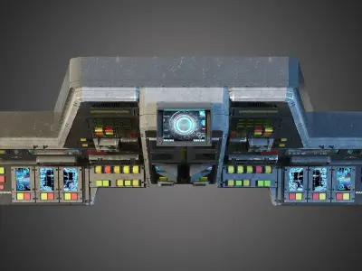 Futuristic console 3D model