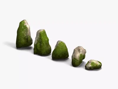 Rock Set 03 - Ivy Low-poly 3D model