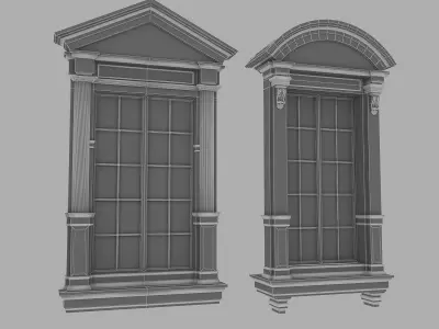 Classical Windows 2 Low-poly 3D model