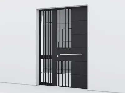 Aluminium door 189 3D model