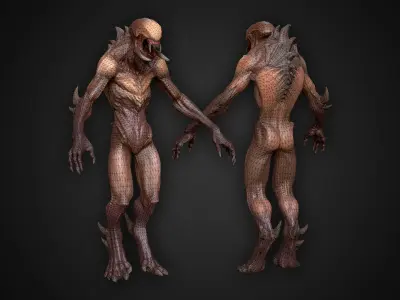 Wild Alien Low-poly 3D model