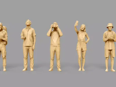 City Tourists - 26 Architectural Figures 3D print model