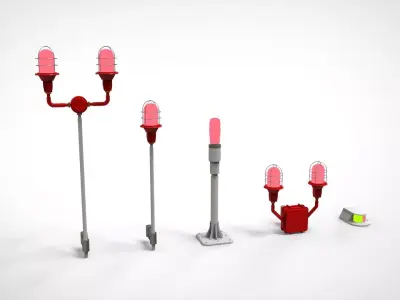 Signal lights 3D model