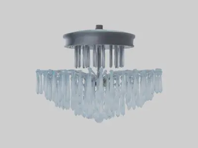Icicle Chandeliers model Low-poly 3D model