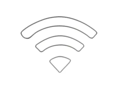 Neon Wifi Symbol v1 001 Low-poly 3D model