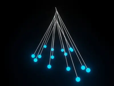 Pendulum Wave Low-poly 3D model