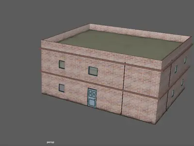 Int Ext Buildings Low-poly 3D model