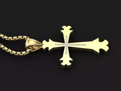 Cross Light Gold 3CP039 3DM STL 3D model