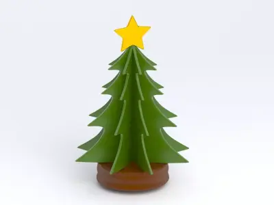 christmas tree table show piece 3D model