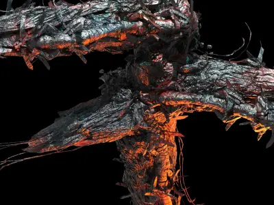 Deep Space Asteroid Horror station 2 3D model