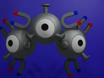 Magnemite linea evolutiva 3D model