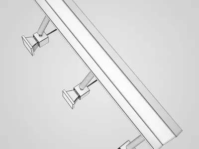 Triple Halogen Ceiling Lamp 17 3D model