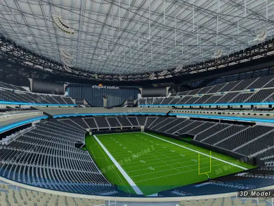 Allegiant Stadium  Las Vegas-Nevada USA Low-poly 3D model