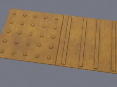 Japanese tactile tile Low-poly 3D model