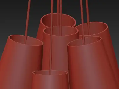 PINNACLE CLUSTER PENDANT By Dainolite 3D model